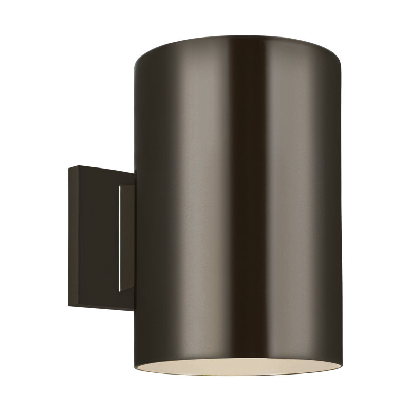 Outdoor Cylinders Large One Light Outdoor Turtle Friendly Wall Lantern from , 9" H x 6" W x 8.75" D, Bronze