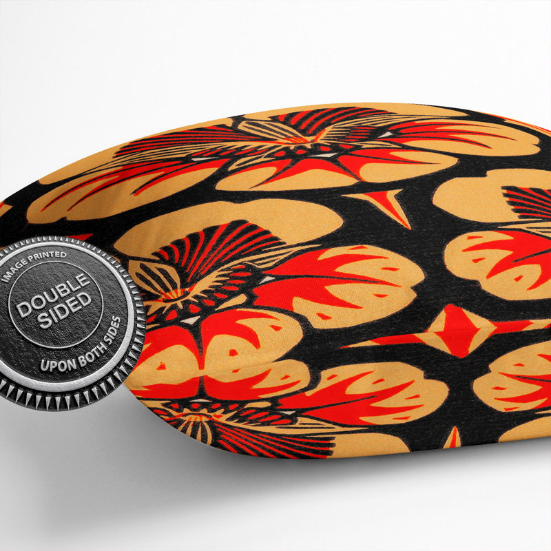East Indian Cherry Flowers Square Throw Cushion, 40cm H x 40cm W x 15cm D