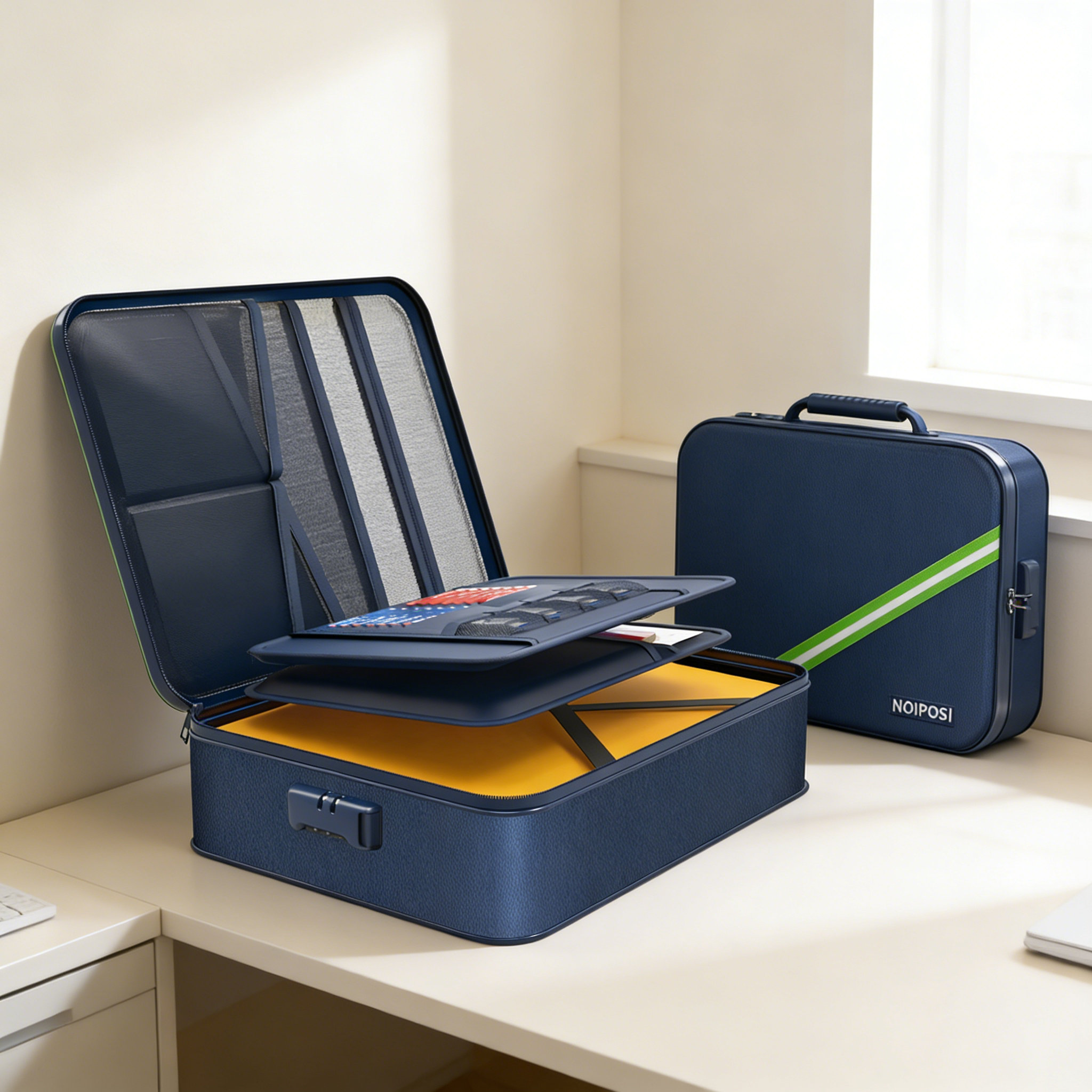 Svige Fireproof Document Box With Lock 8 Layers Heat Insulated Document ...