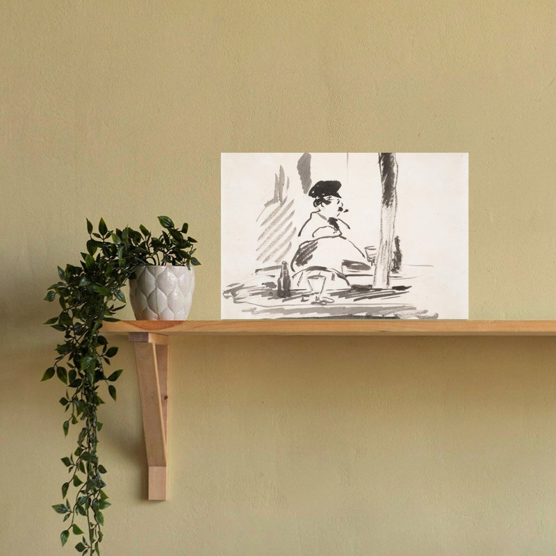 Le Bouchon, 1878, estampe d'art mural abstrait contemporain, H 16 po x l 24 po