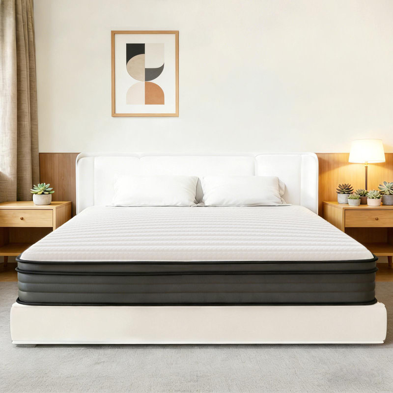Full Size Mattress, 12 Inch Memory Foam Hybrid Mattress in a Box, Individual Pocket Spring Mattress for Silent Sleep, Pressure Relief, Motion Isolation, CertiPUR-US