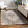 Tapis floral gris