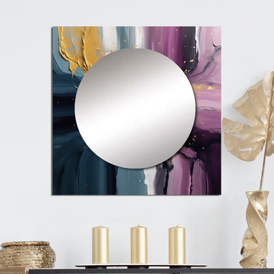 Neimiah - Abstract Square Mirror Wall Art For Bathroom