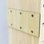 Support de plancher double en bois à panneaux latéraux 20,5 po x 20,5 po x 68 po avec 32 crochets