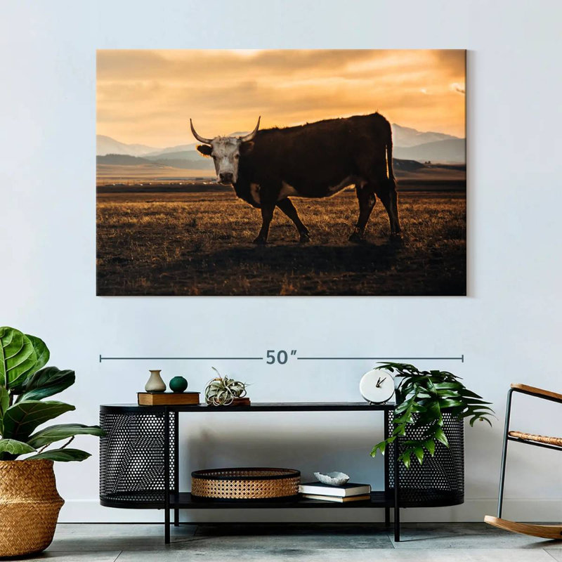 Brampt Looking Bull, 34" H x 51" W