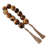 Decorative Resin Beaded Garland Sculpture Home Decor - Contemporary Shiny Beads for Table Accent or Living Room Decorations - Brown-113164173