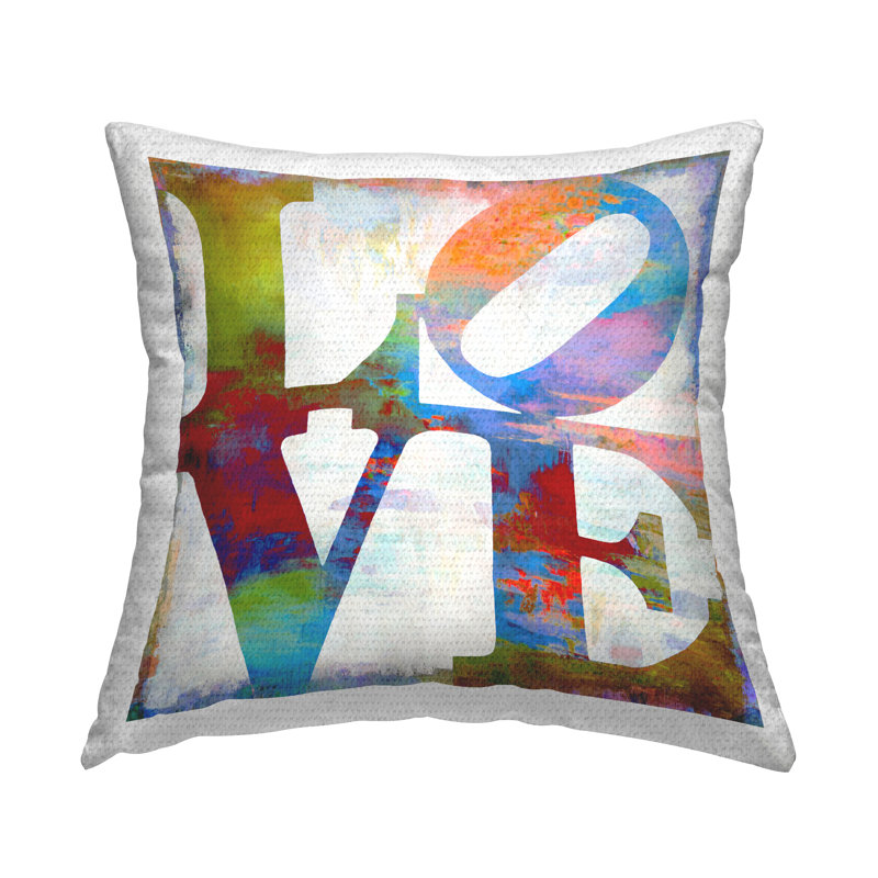 Coussin d'extérieur Rainbow Love