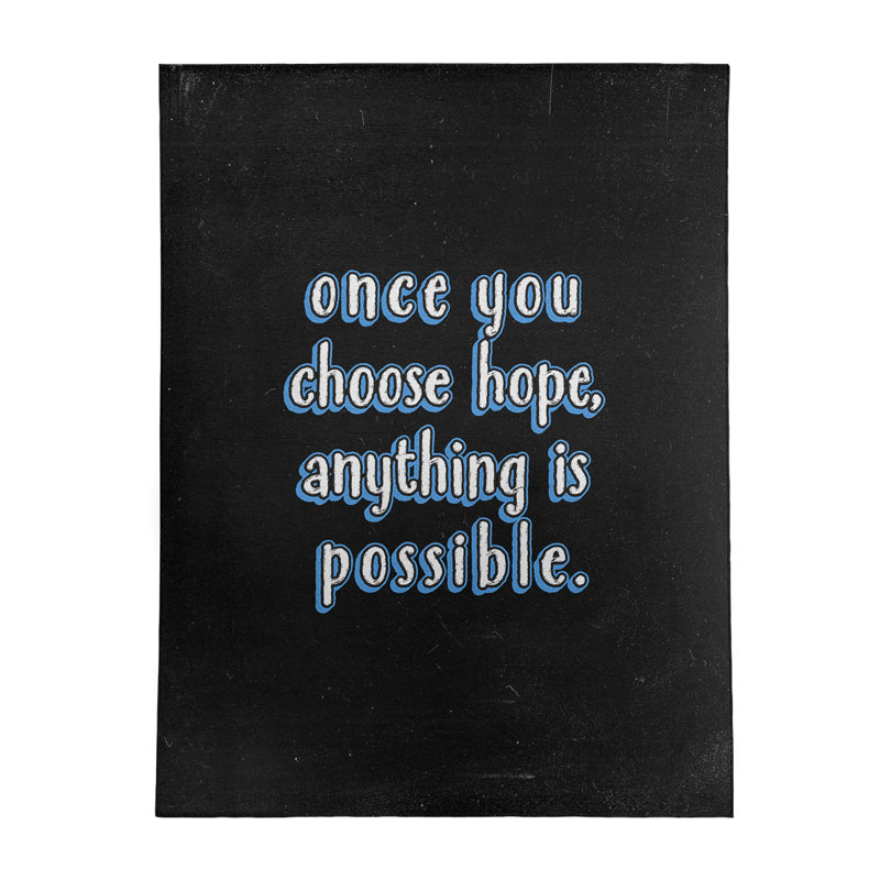Tapis en chenille de polyester de style tableau Quotes, Rectangle 5 pi x 7 pi