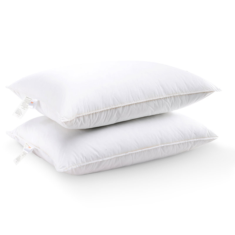 King Size White Hypoallergenic Polyester Pillows Set of 2