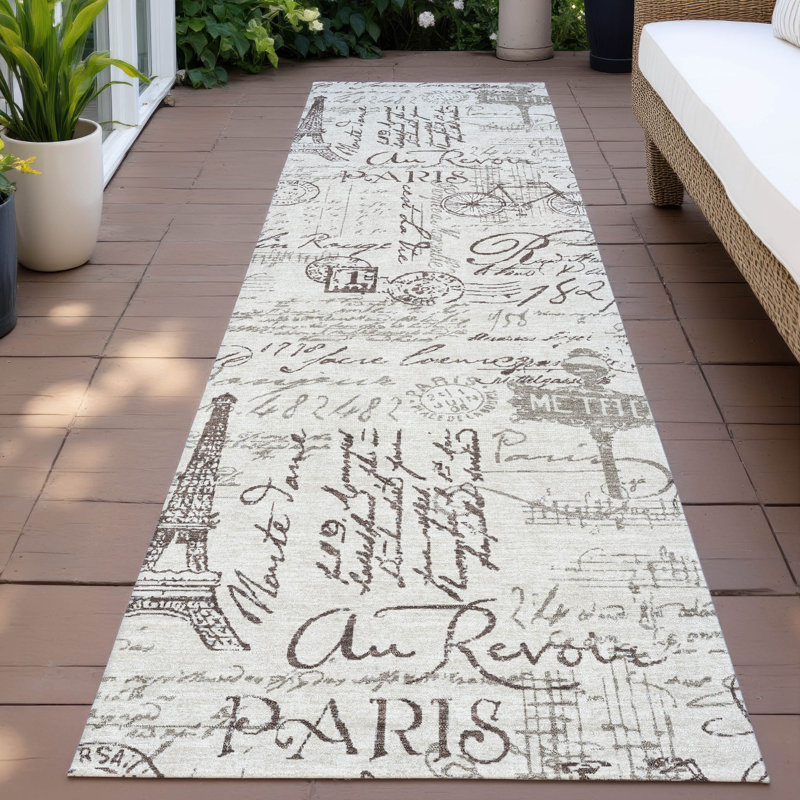 Machine Washable Indoor/Outdoor Eden ACN2209 Novelty Rug, Runner 2'3" x 7'6"