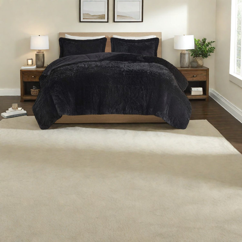 Ensembles de literie à poils longs et à poils longs, édredon en polyester, essentiel pour chambre à coucher moderne