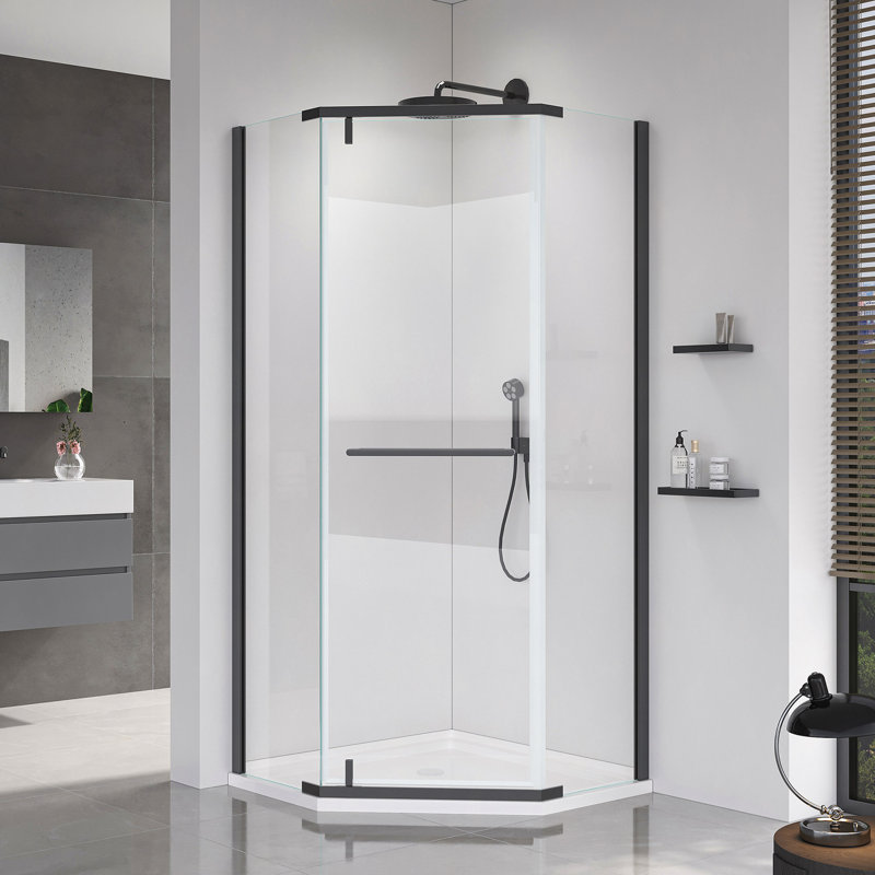 Shower Door, With 1/4" (6MM) Tempered Glass For Bathroom Shower Door--36*36*72" (NO INCLUDED Neo-Angle Shower Base )