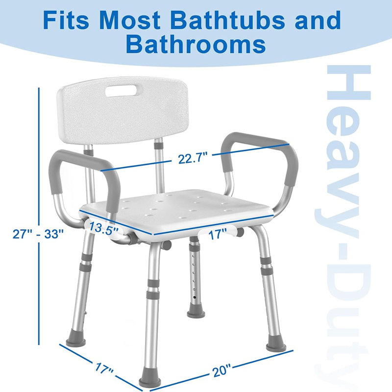Shower Chair For Inside Shower With Arms And Back, FSA/HSA Eligi...