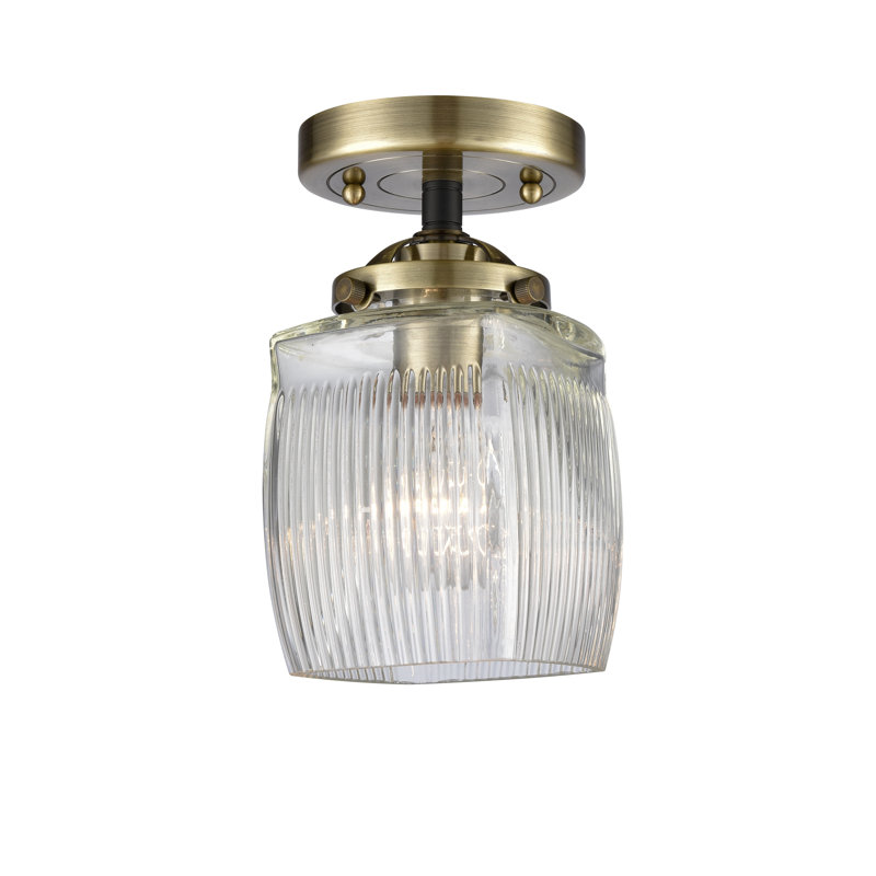 Plafonnier semi-encastré 1 lumière 5,5 "Mireya, DEL, Nickel satiné brossé