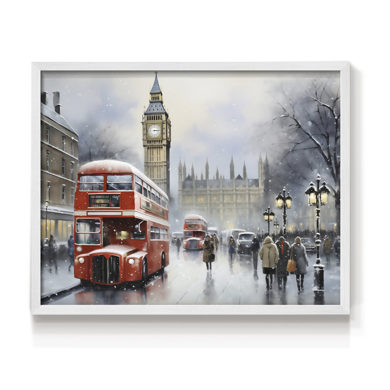 Chirstmas Art-CCCXXVIII -Framed Print - Restickable, H 16 po x l 20 po, Blanc