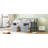 Twin Size Loft Bed With 4 Drawers, Underneath Cabinet And Shelves-1876380579