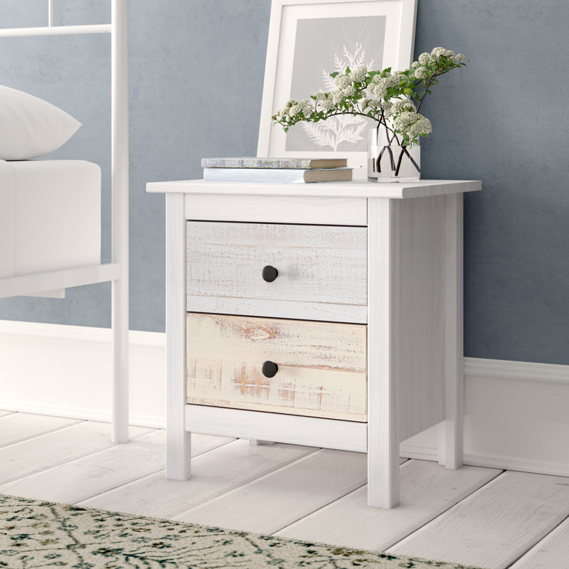 Delao 46cm W Solid Wood Bedside Table