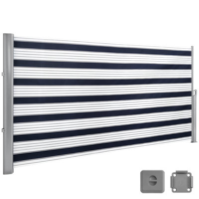Auvent de patio rétractable avec cadre en aluminium et écran d'intimité imperméable pour le jardin et les piscines