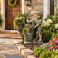 Statue de jardin garçon avec fontaine et arrosoir-1260326720
