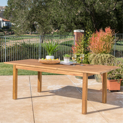 Charmante table de salle à manger extensible rustique pour le plaisir en plein air