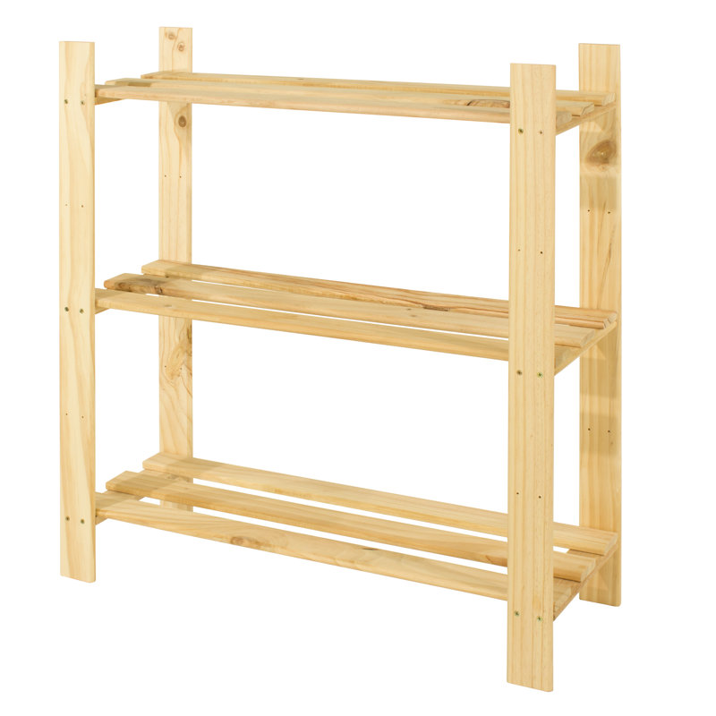 Bookcase, 3 Shelf Storage Unit, Pre-sanded, 90cm H x 80cm W x 30cm D