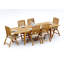 9 Pcs Grade-A Teak Wood Dining Set: 122" Atnas Double Extension Rectangle Table And 8 Marley Folding Reclining Arm Chairs #11MR2808-1063245335