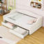 2 Drawers Upholstered Twin XL Daybed with LED Lighting-1459152807