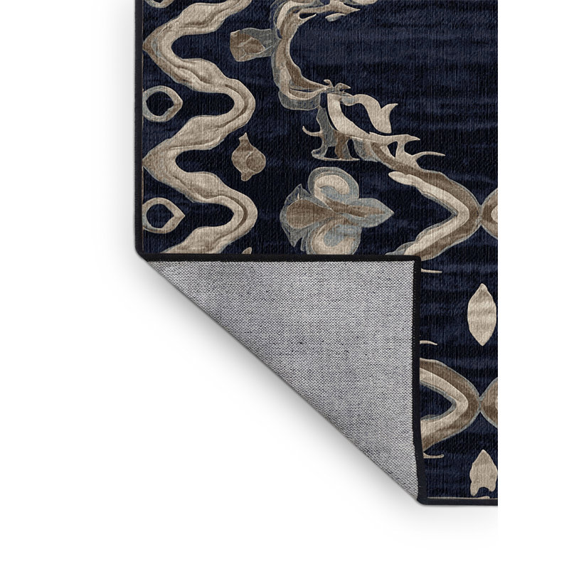 Machine Washable Gray Area Rug, Rectangle 8' x 10'