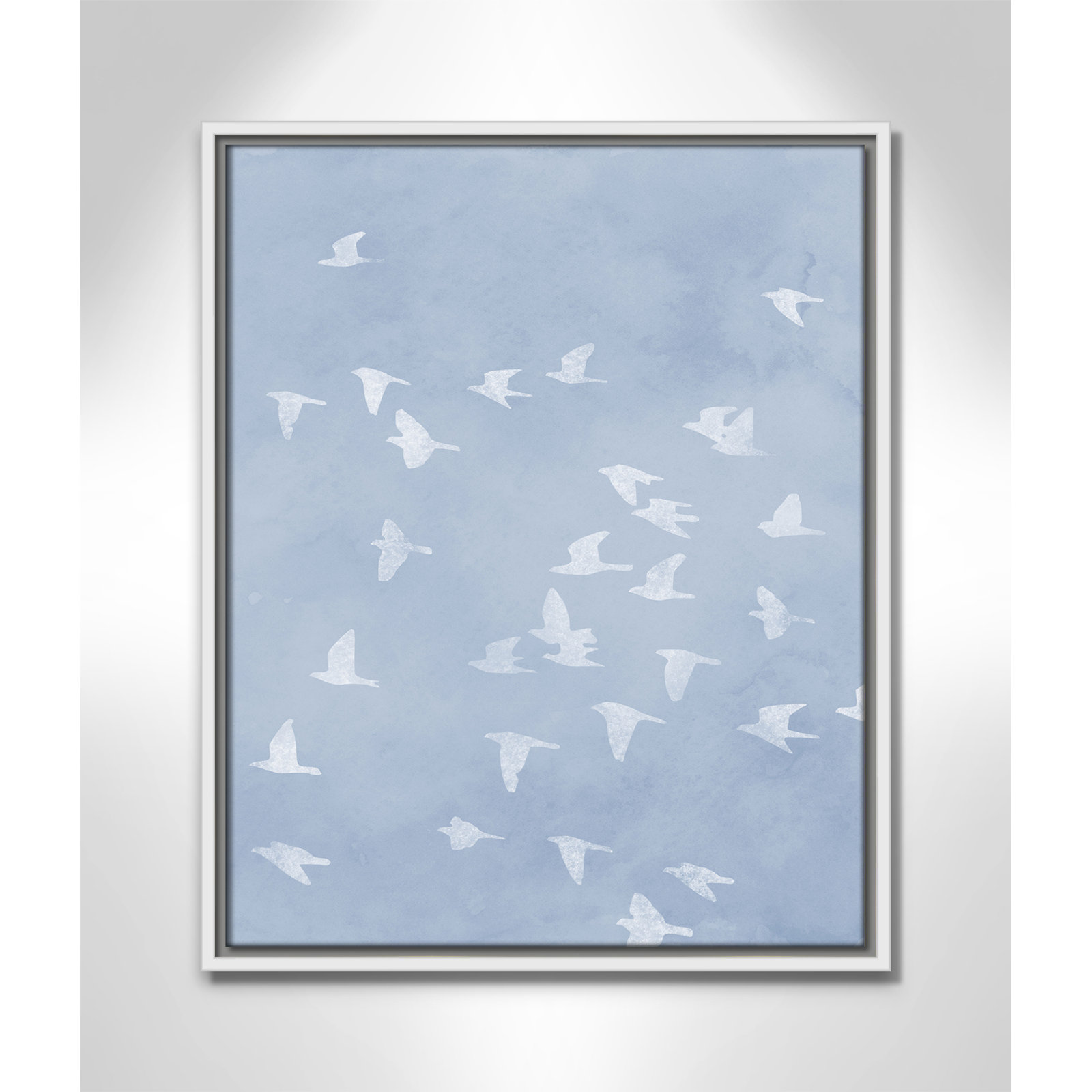 Flying Friends Print by Marcus Prime, White Floater, 17.5'' W x 21.5'' H