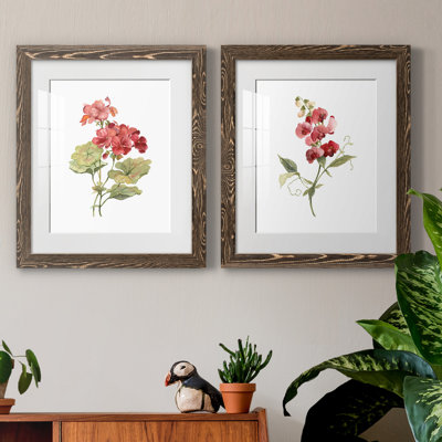 " Scarlet Geranium " 2 - Pieces