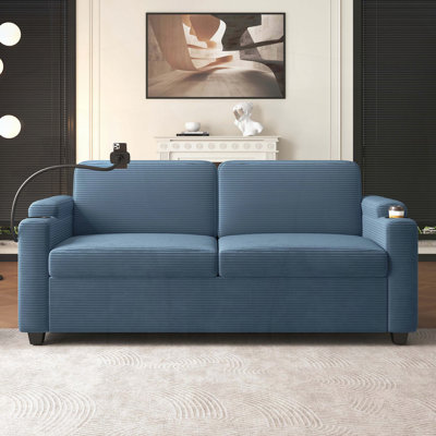 72.8" Sleeper Sofa with Full Size Mattress