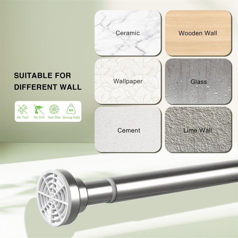 Stainless Steel 154cm to 294cm Curtain Track/Rail