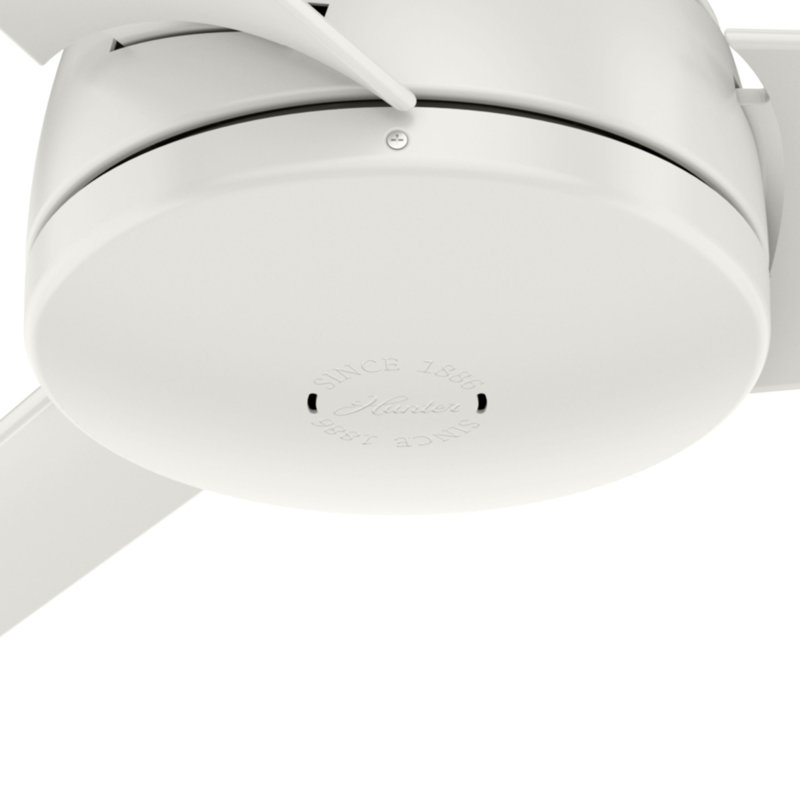 52" Trimaran 3 - Blade Outdoor Standard Ceiling Fan with Wall Control, White