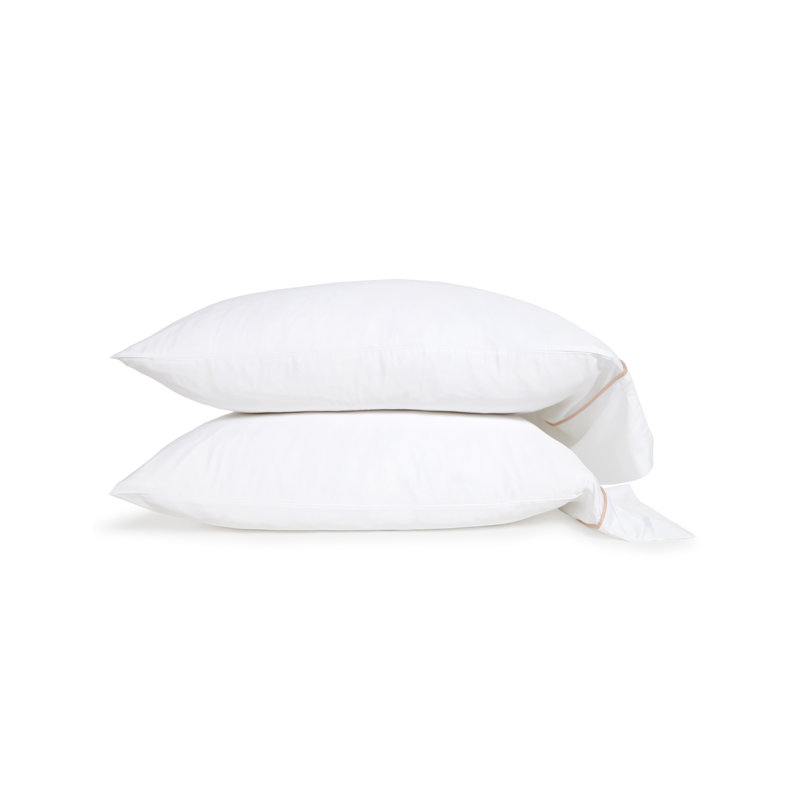 Ensemble de draps Sheena, Grand, Blanc / rose