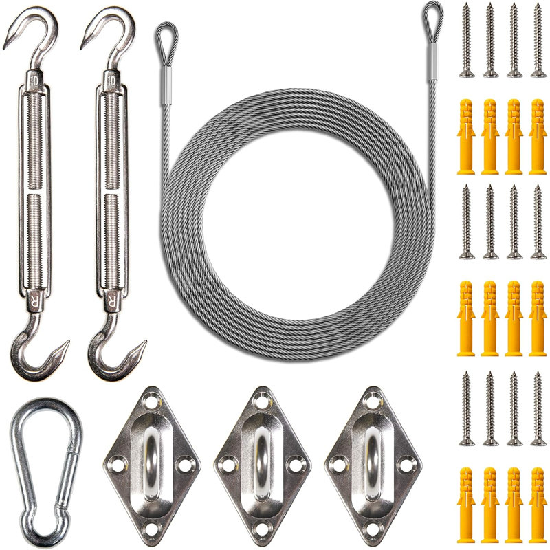 Ensemble de quincaillerie pour voile d'ombrage triangulaire