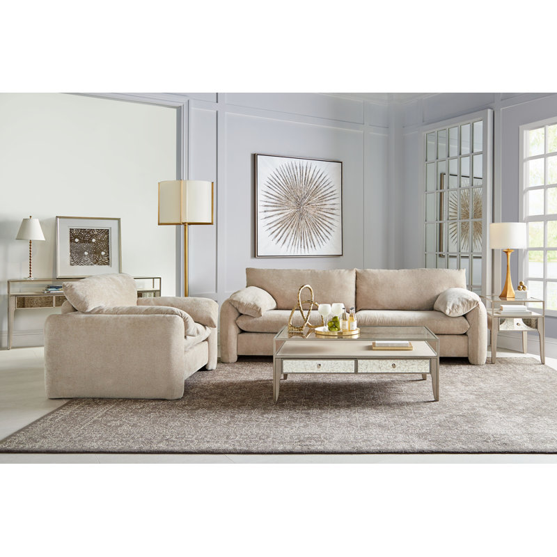 Mezzanine Glass Top End Table with Storage