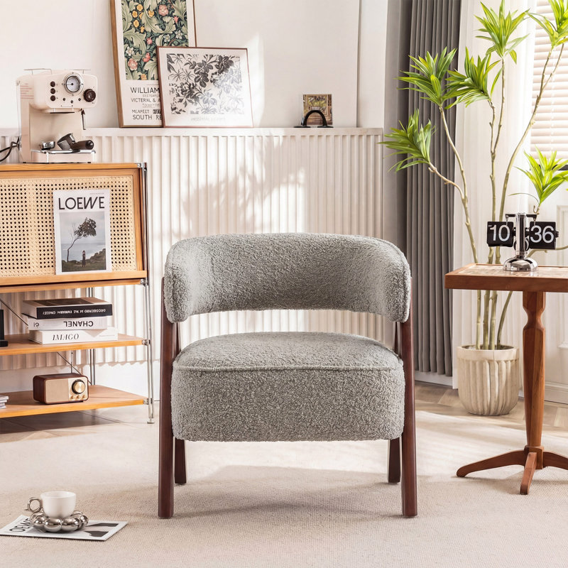 Fauteuil à oreilles Jaytin, Gris clair