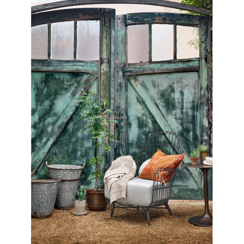 Tulip Aluminum Side Table, Antique Rust