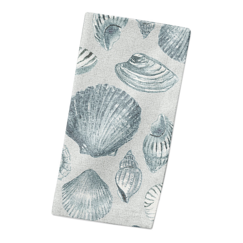 Williamstown Cotton No Pattern Rectangle Napkin, Blue/Gray