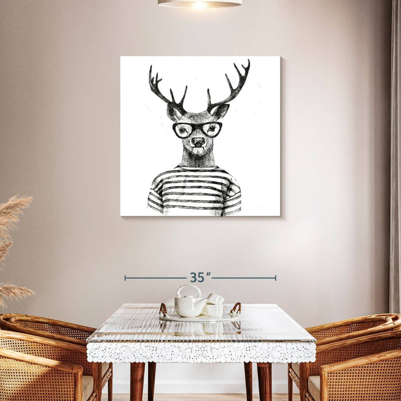 Crowle Hipster Deer, 36" H x 36" W