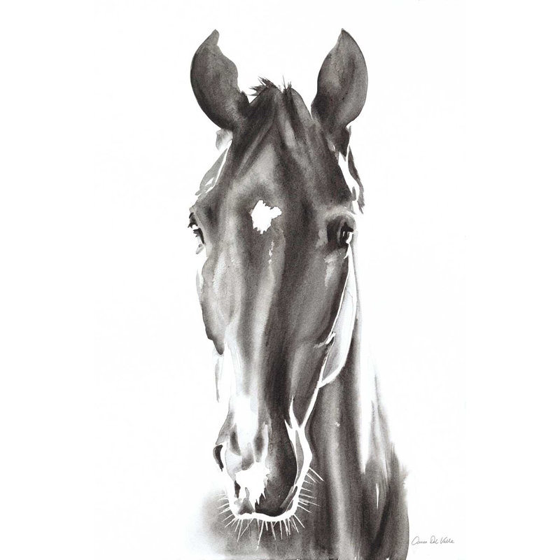 Le Cheval Noir, H 36 po x l 24 po x P 1,25 po