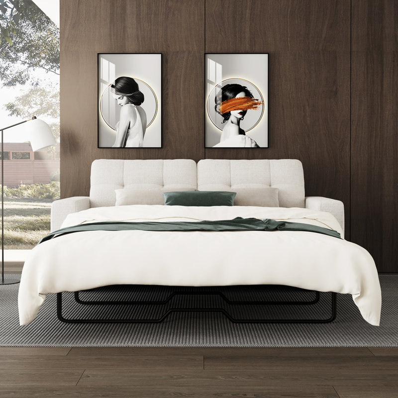 Canapé-lit gigogne escamotable, Beige