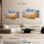 Lakeside Mountains, Montana, lac Saint Mary - 4 pièces sur toile tendue-92788729
