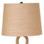 Lampe de table 29 po en céramique noire avec abat-jour empire brun