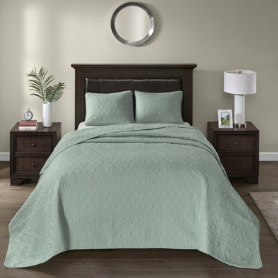 Couvre-lit simple réversible - avec rembourrage en coton prélavé, surdimensionné pour rehausser le drapé, inclus et 2 taies décoratives 1 pour un matelas confortable et impeccable