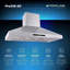 Hotte de cuisine murale PROLINE 60 pouces PROLINE, CFM 1800, acier inoxydable, moteur de soufflage ULTRA-SILENCIEUX, 4 vitesses, garantie de 3 ans