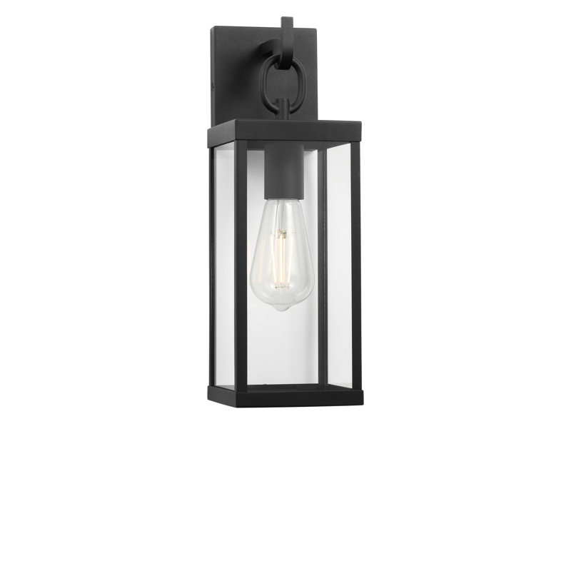 Lanterne Rox à une lumière, Non, Noir texturé, H 15 po x l 5 po x P 5,75 po