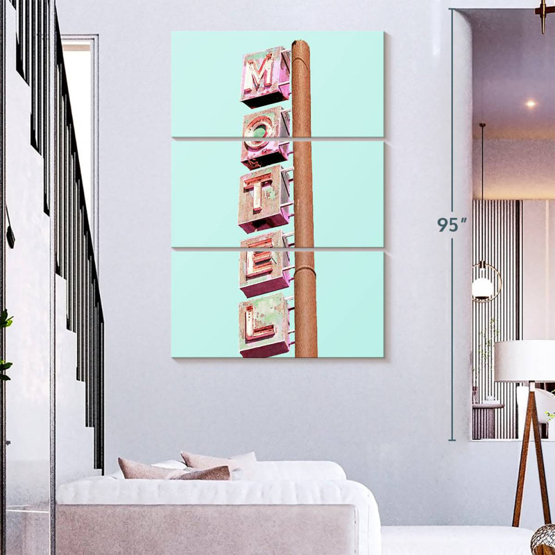 Motel Sign, 74" H x 48" W