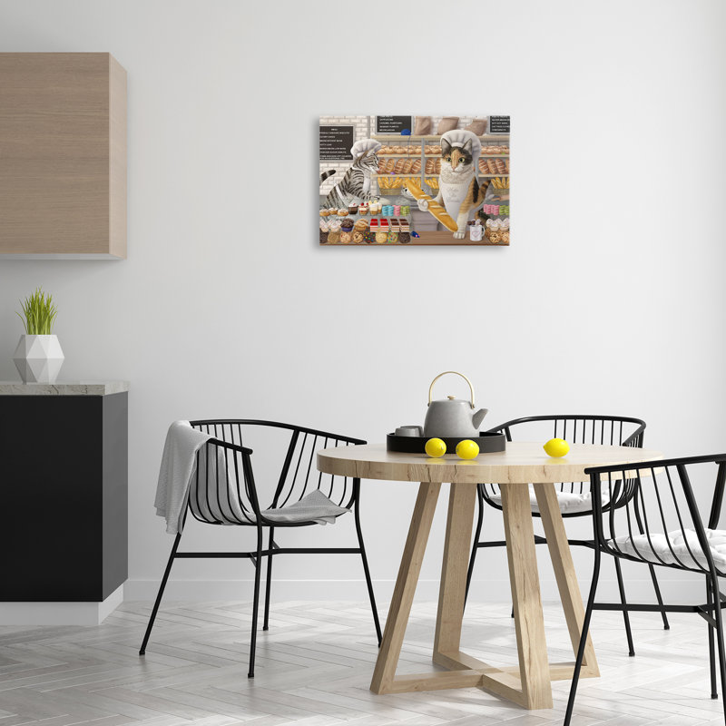  Art mural sur toile Meow Bakery, H 16 po x l 24 po