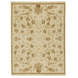 High-Quality Hand-Knotted Ivory Area Rug